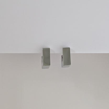 Nita Chunky Hoop Earrings - Silver